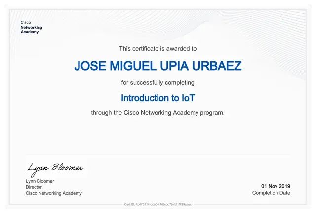 Certificado de Introducción a IoT